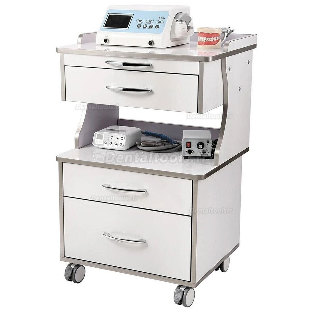 Dentech G15 chariot dentaire mobile pour instruments avec 3 tiroirs